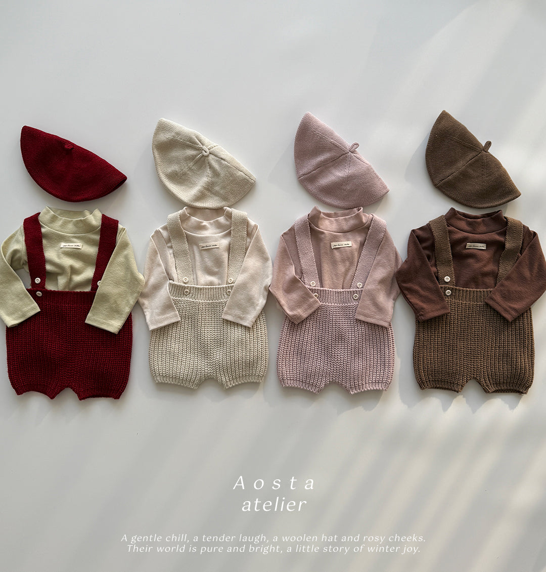 ［Aosta］Knit overalls