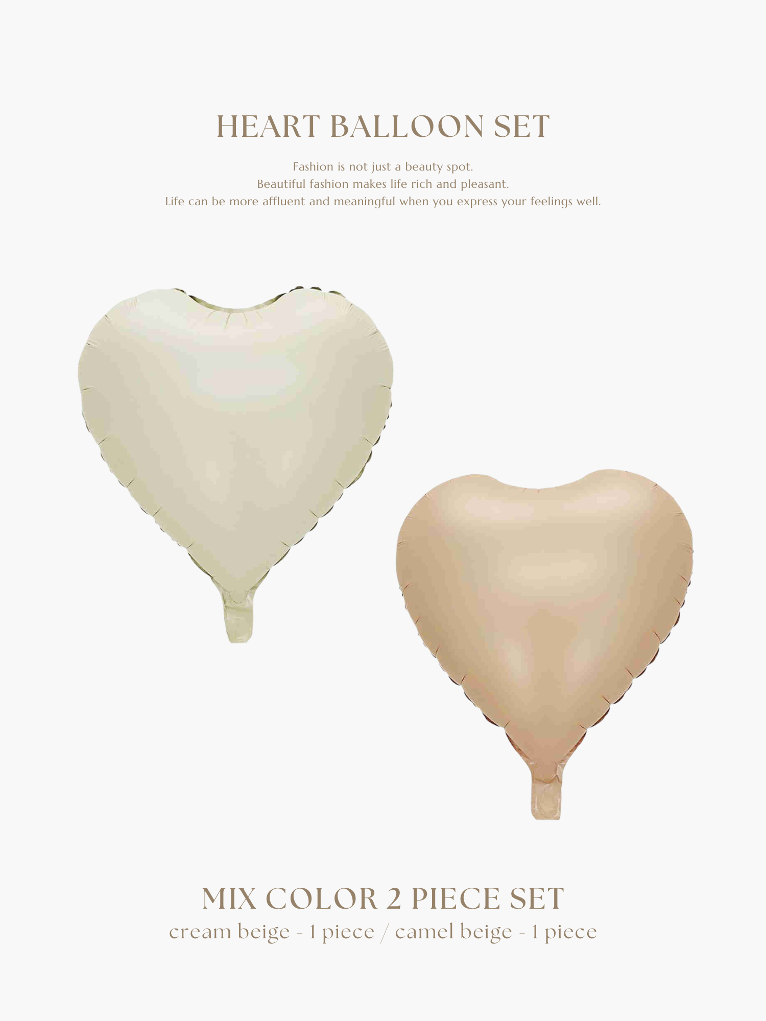 Heart balloon set