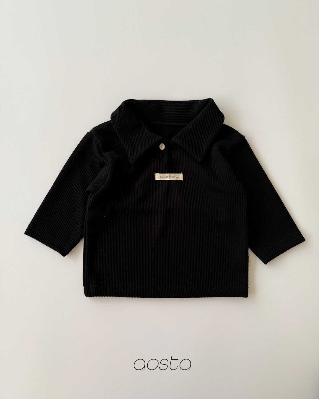 ［Aosta］Mulmul Collar Tee