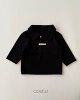 ［Aosta］Mulmul Collar Tee