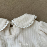 ［ELLY MOLLY］Honey round collar blouse