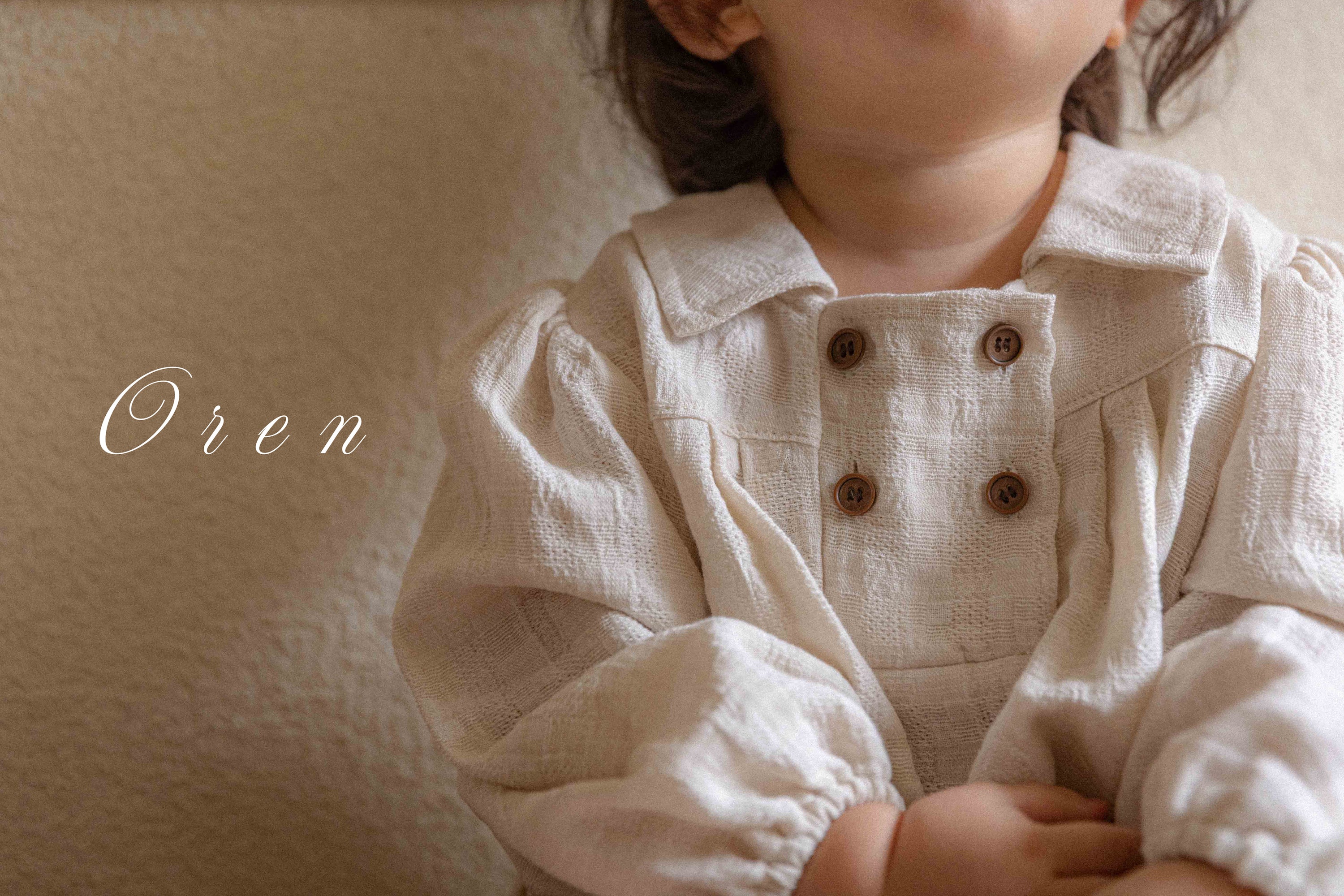 ［OREN］Nunu jacquard double rompers