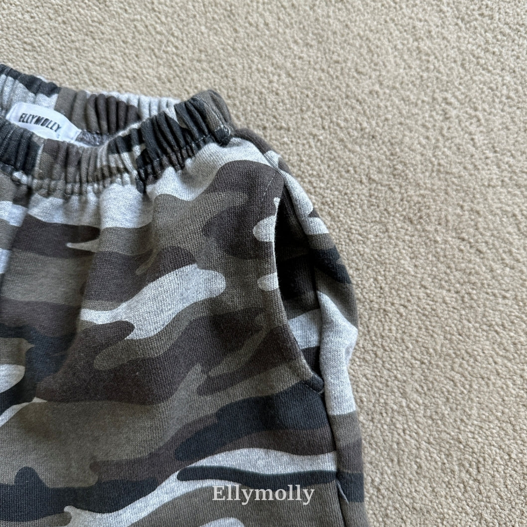 ［ELLY MOLLY］Soft warm camo pants