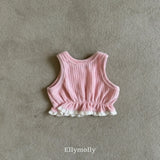 ［ELLY MOLLY］Velvet crunch vest