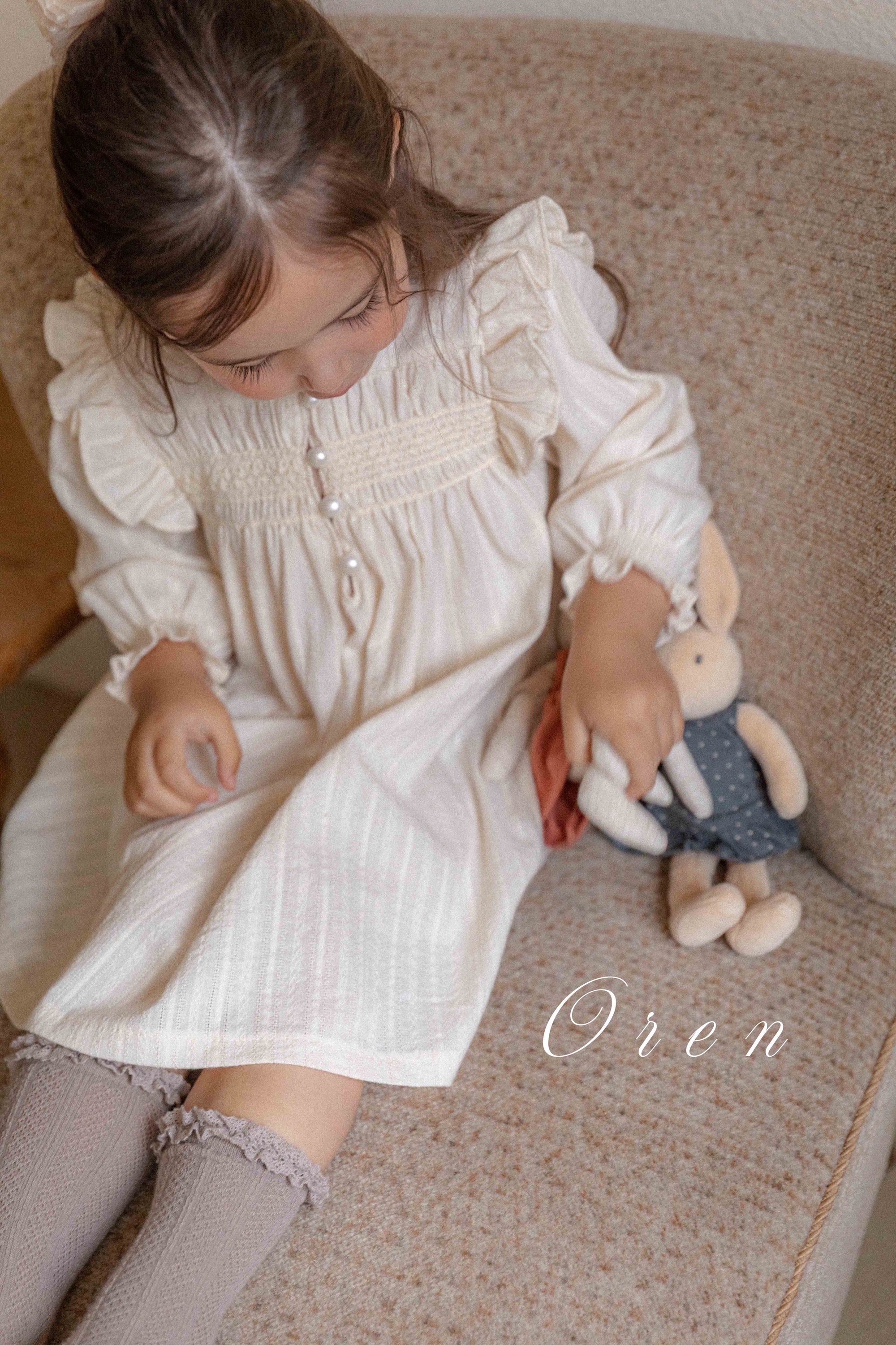 ［OREN］Miel smocking one-piece