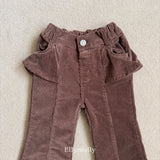 ［ELLY MOLLY］Selly peach frill flare pants