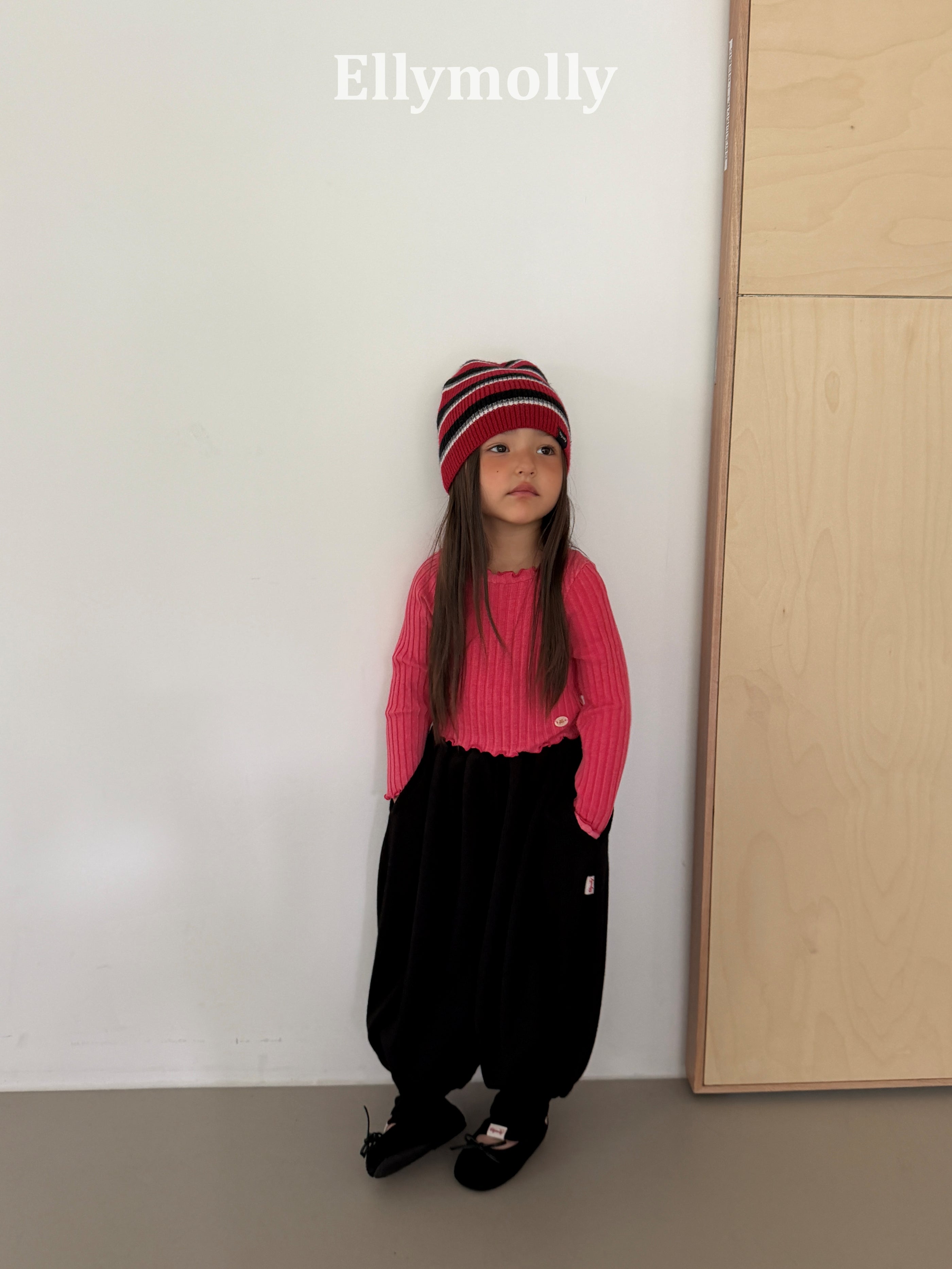 ［ELLY MOLLY］Dine wave rib tops