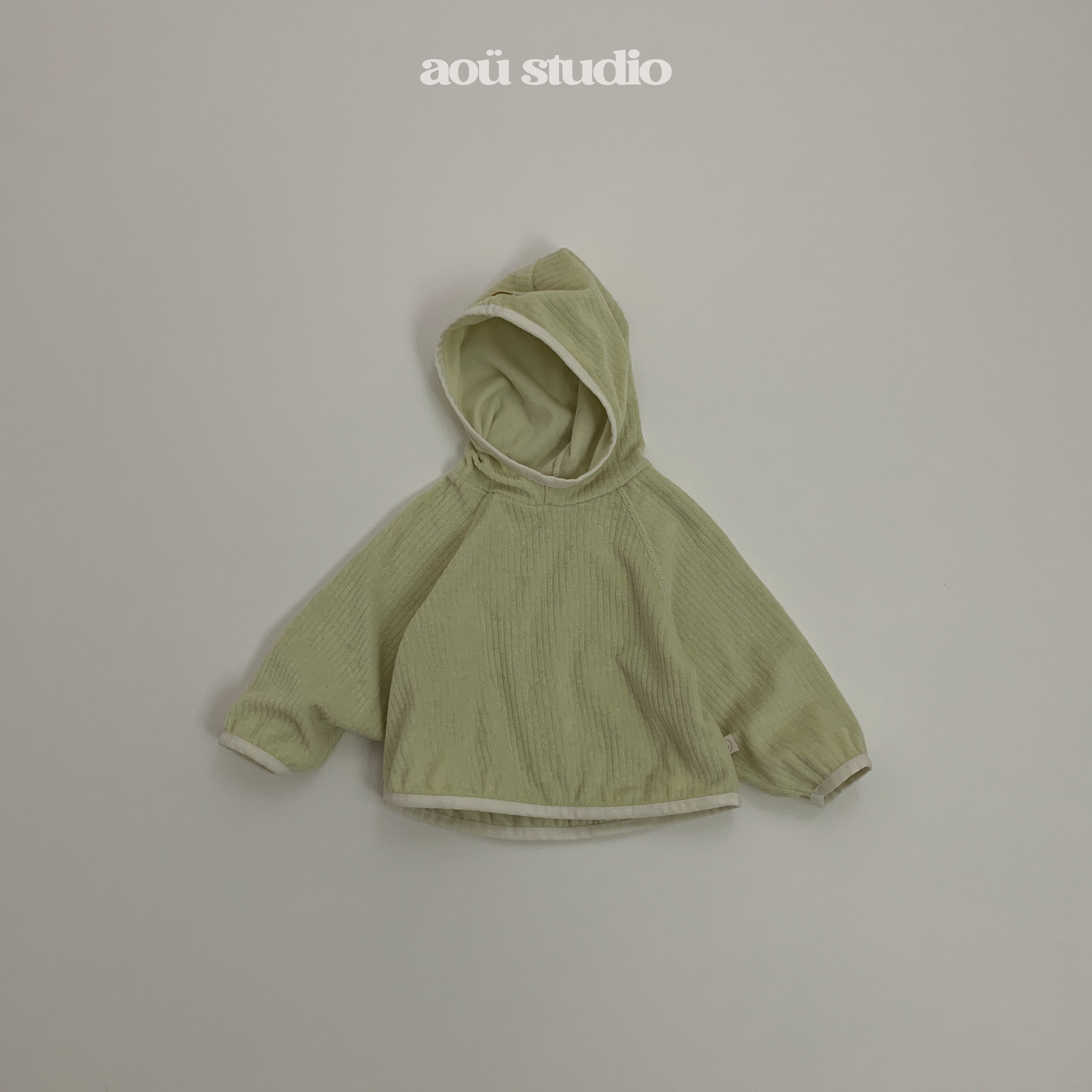 ［aou studio］Easy bi-color hoodie