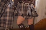 ［OREN］Noirjette check bloomer skirt