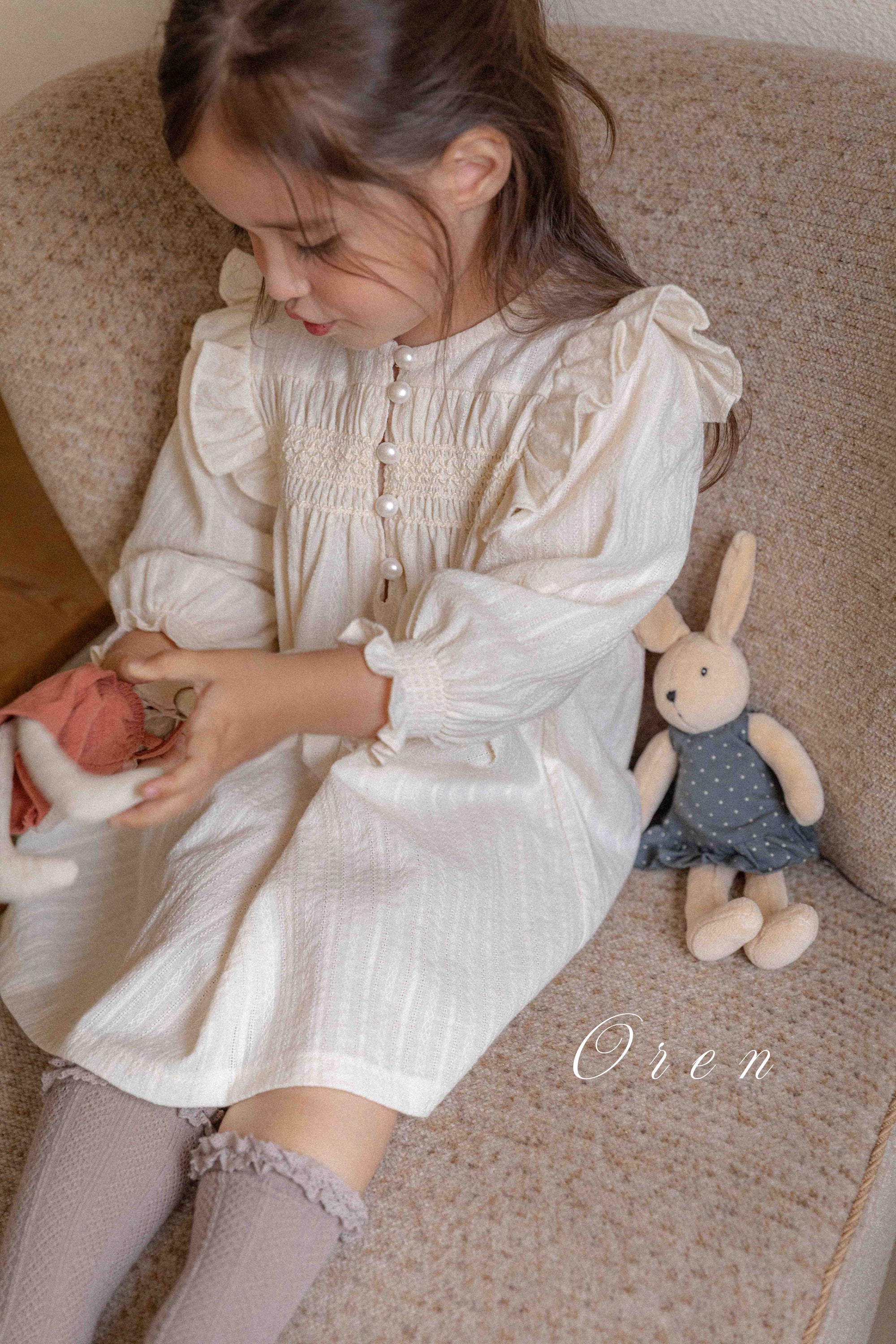 ［OREN］Miel smocking one-piece