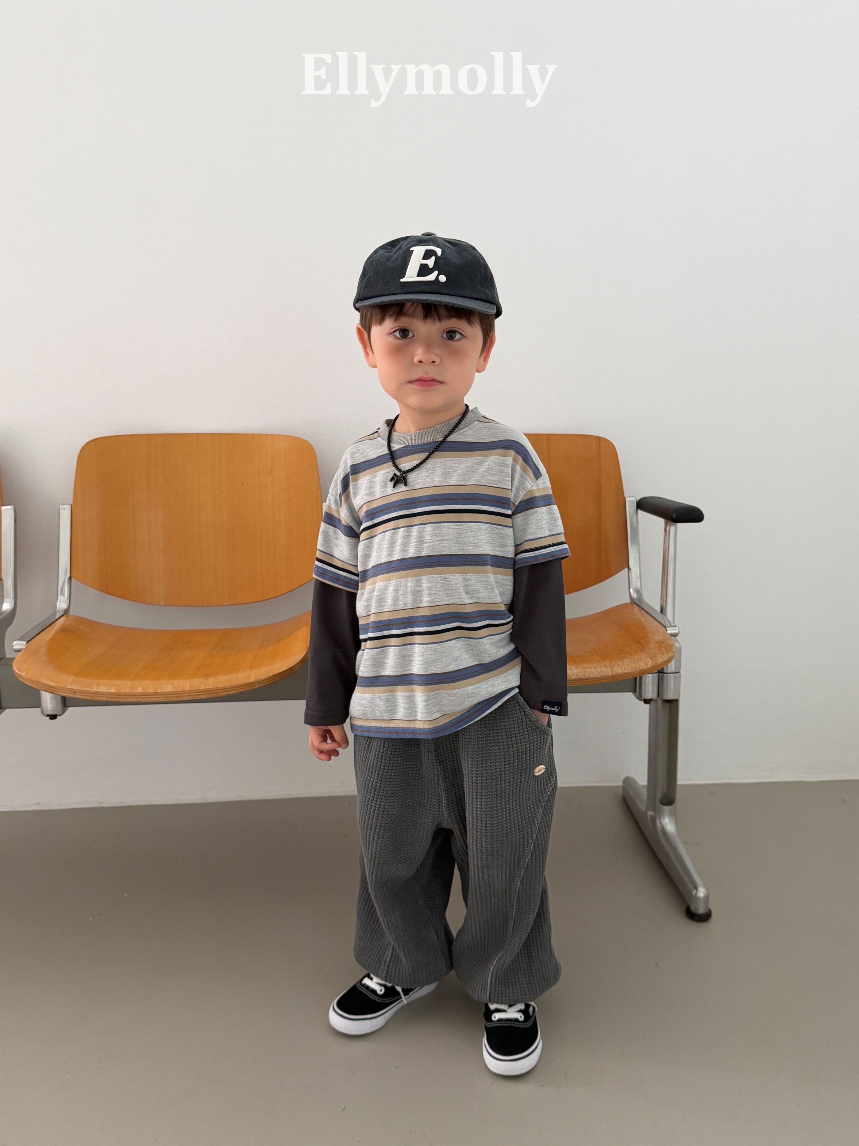 ［ELLY MOLLY］Waffle jogger pants