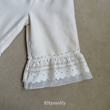 ［ELLY MOLLY］Creamy lace pants
