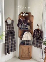 ［OREN］Noirjette check one-piece (kids)