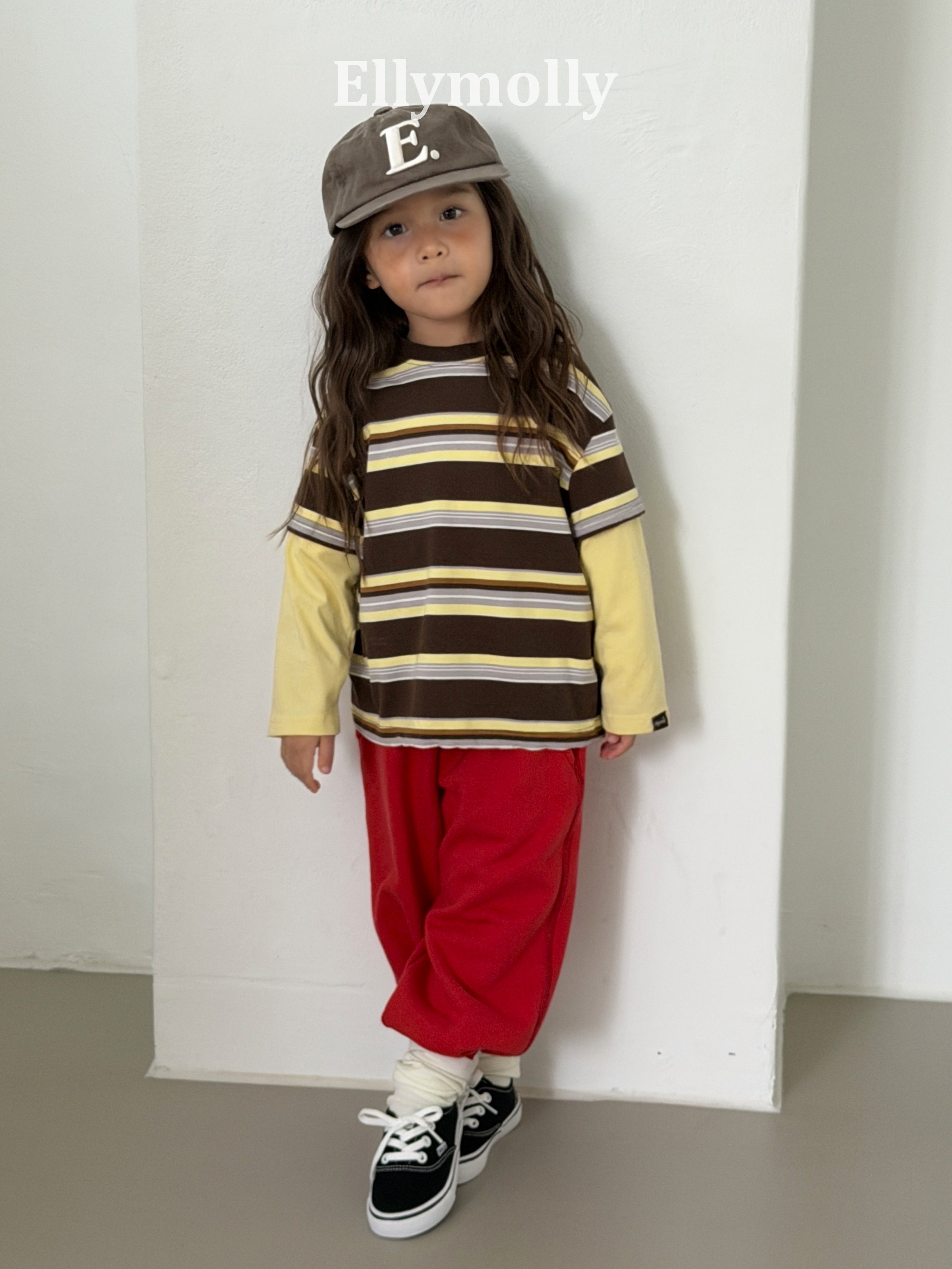 ［ELLY MOLLY］Campus layered tee