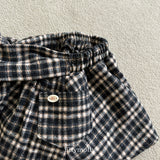 ［ELLY MOLLY］Miso check wrap pants