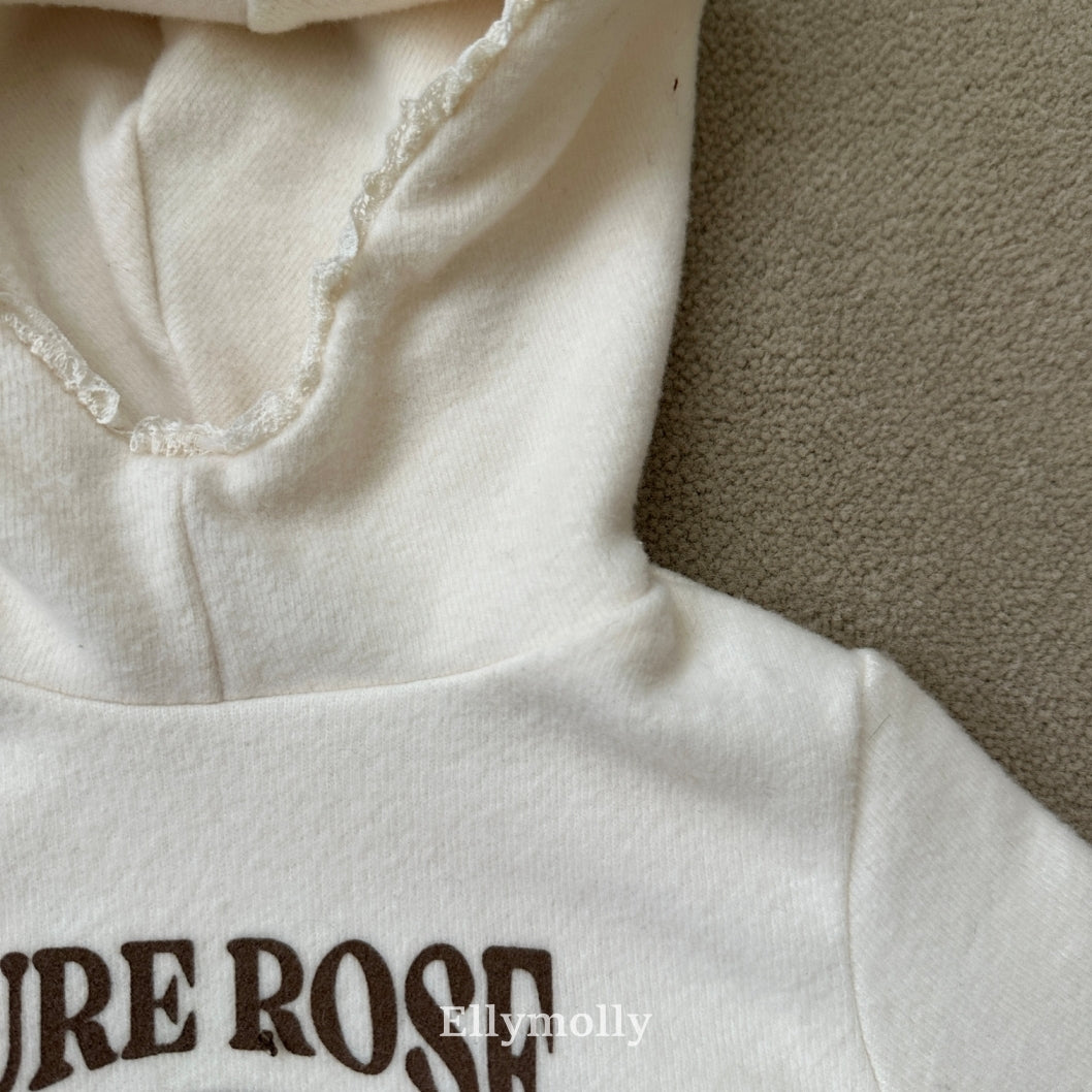 ［ELLY MOLLY］Rose frill hoodie