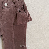 ［ELLY MOLLY］Selly peach frill flare pants