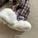 ［ELLY MOLLY］Teddy fur check pants