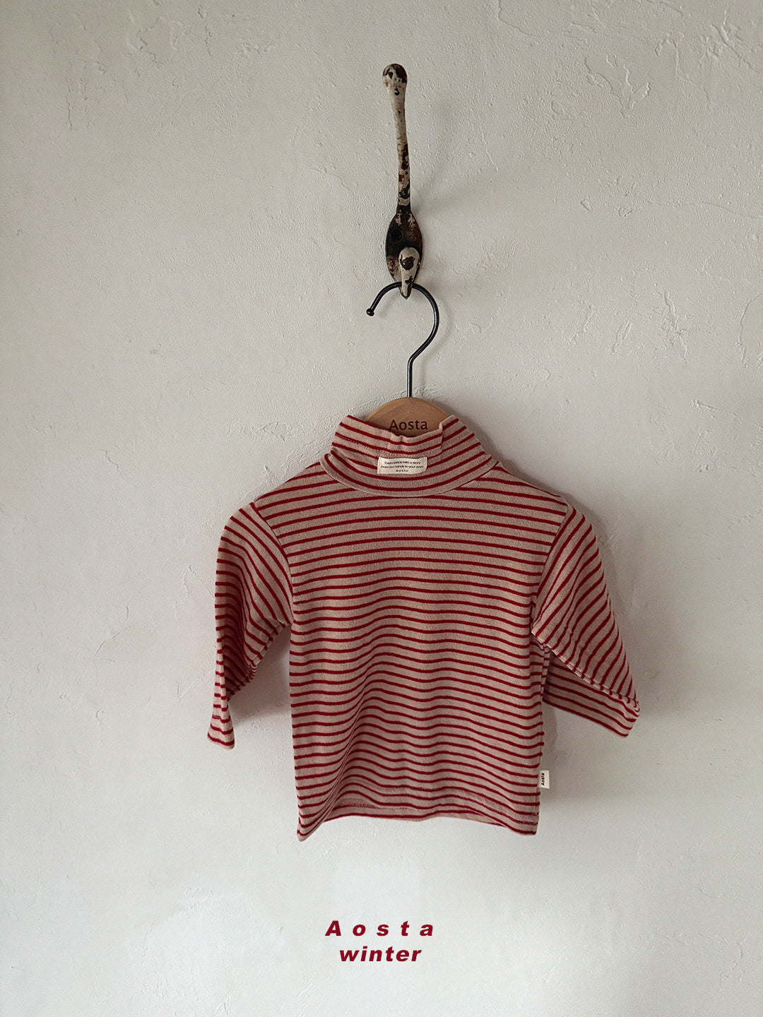 ［Aosta］Wool turtleneck tee