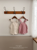 Cotton berry short overalls