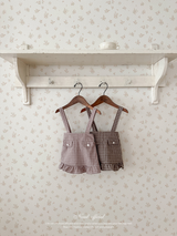 Daisy check suspender skirt