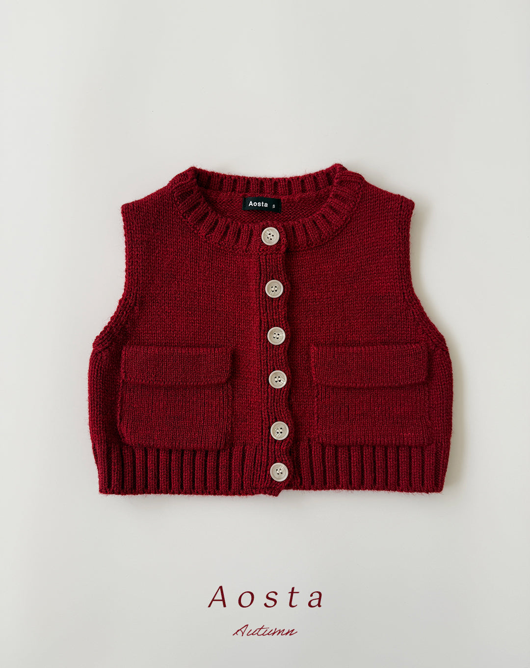 ［Aosta］Knit Cookie Vest