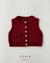 ［Aosta］Knit Cookie Vest