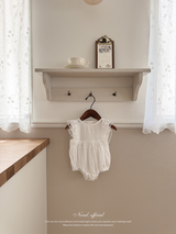 Peony lace wing rompers