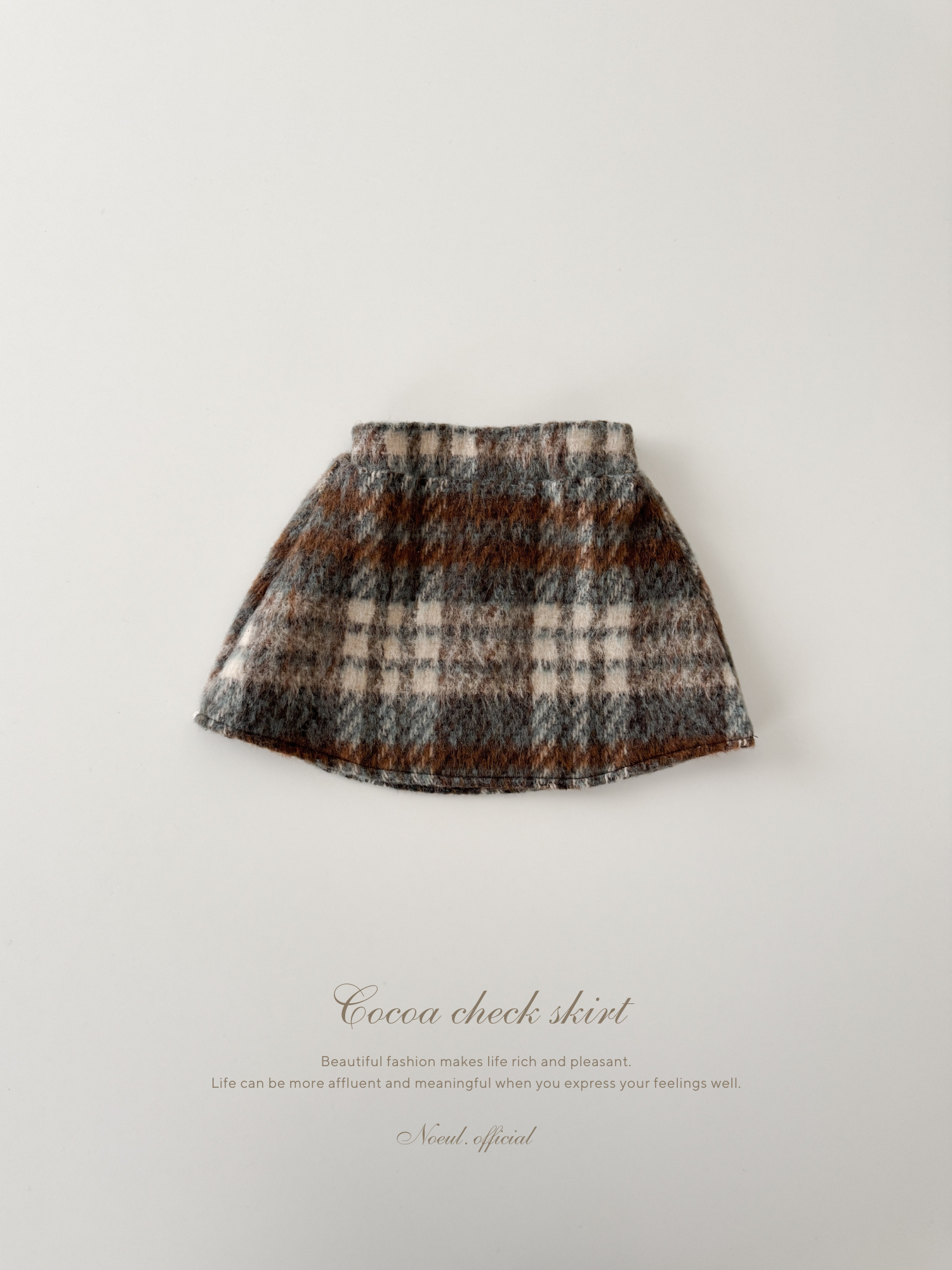 Cocoa check skirt