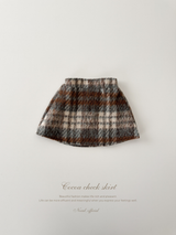 Cocoa check skirt