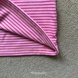 ［ELLY MOLLY］Mue stripe halfneck tee