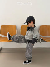 ［ELLY MOLLY］Velvet stripe jogger pants