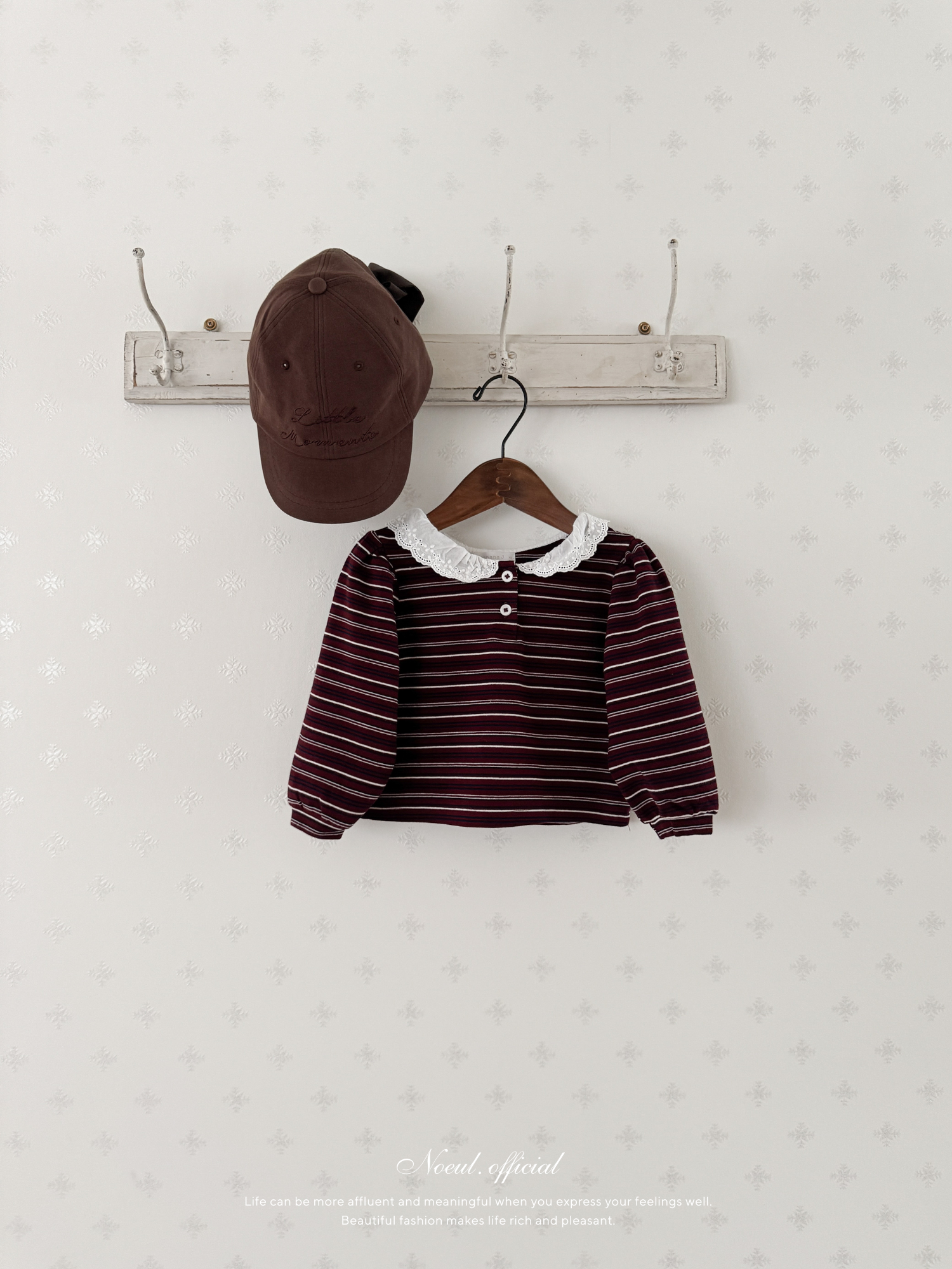 Puel stripe collar blouse