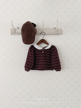 Puel stripe collar blouse