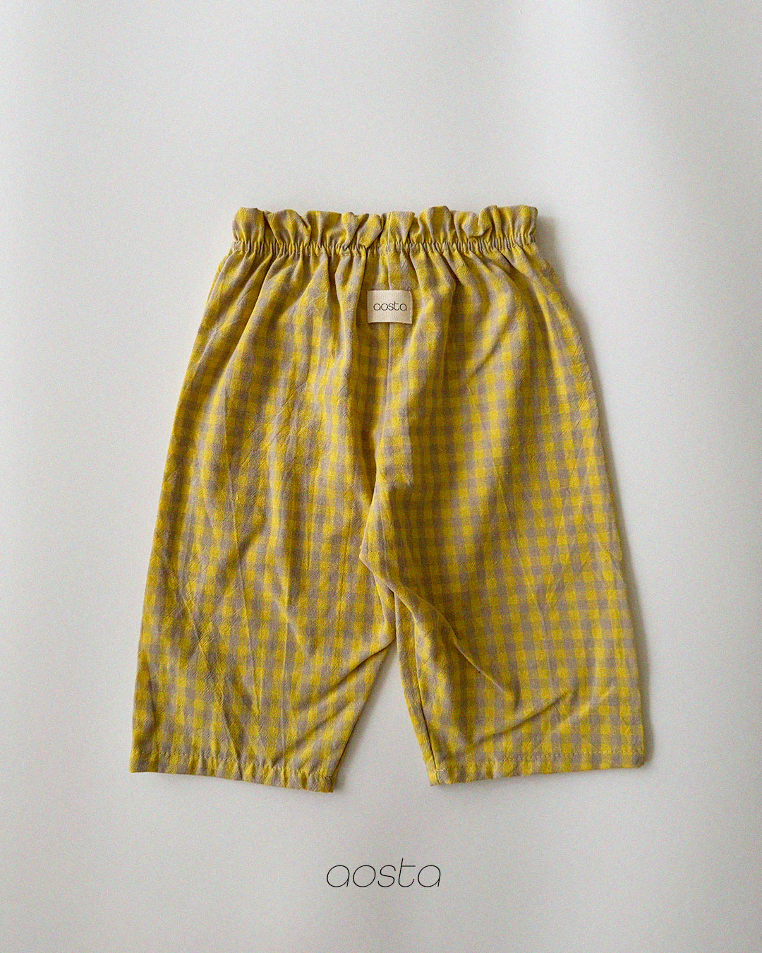［Aosta］Caramel Check Pants
