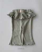［Aosta］Kiki Frill Check Pants