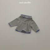 ［aou studio］Caramel stripe hoodie