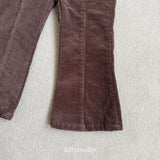 ［ELLY MOLLY］Selly peach frill flare pants