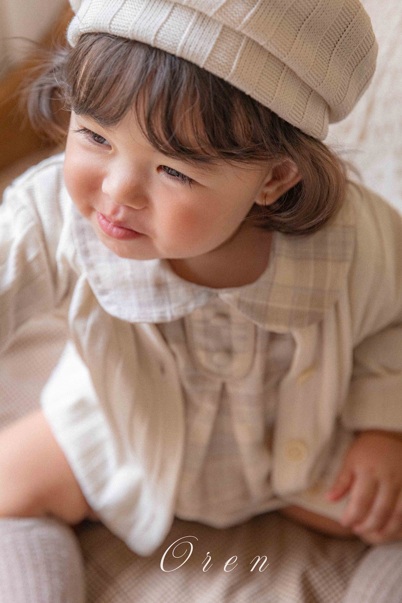 ［OREN］Allo cardigan & beret set