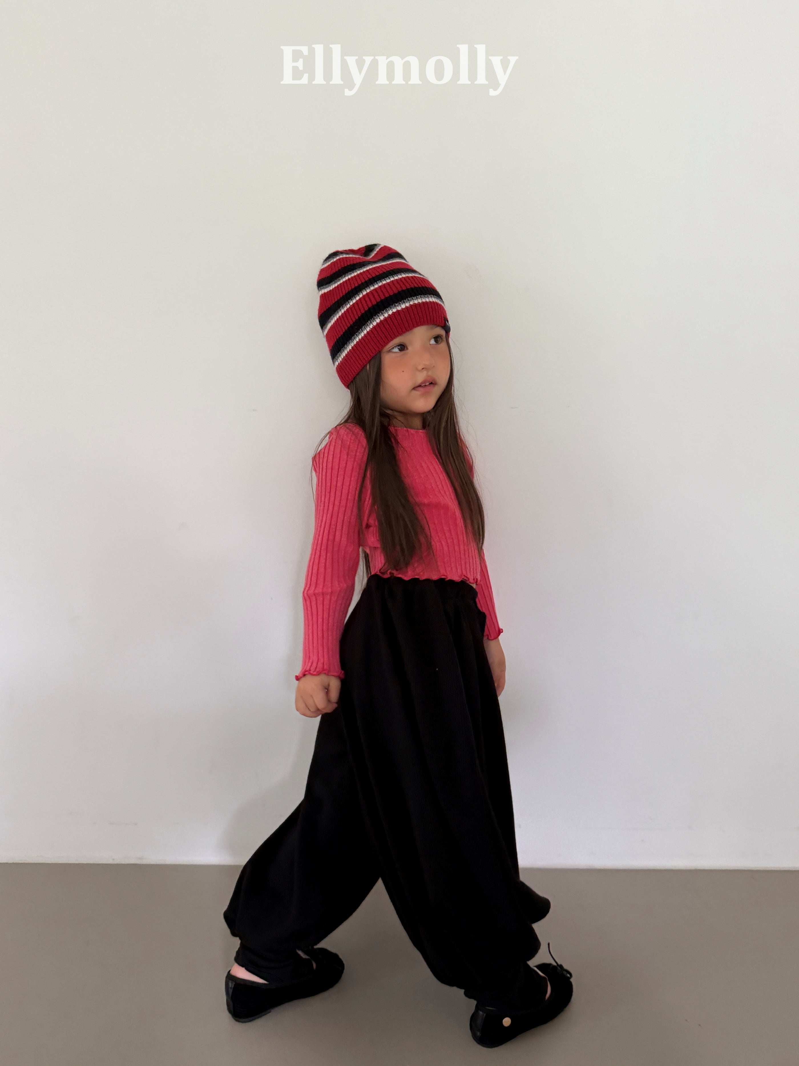 ［ELLY MOLLY］Dine wave rib tops