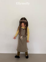 ［ELLY MOLLY］Shadow stripe long skirt