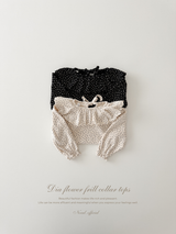 Dia flower frill collar tops