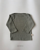 ［Aosta］Boat Neck Tee