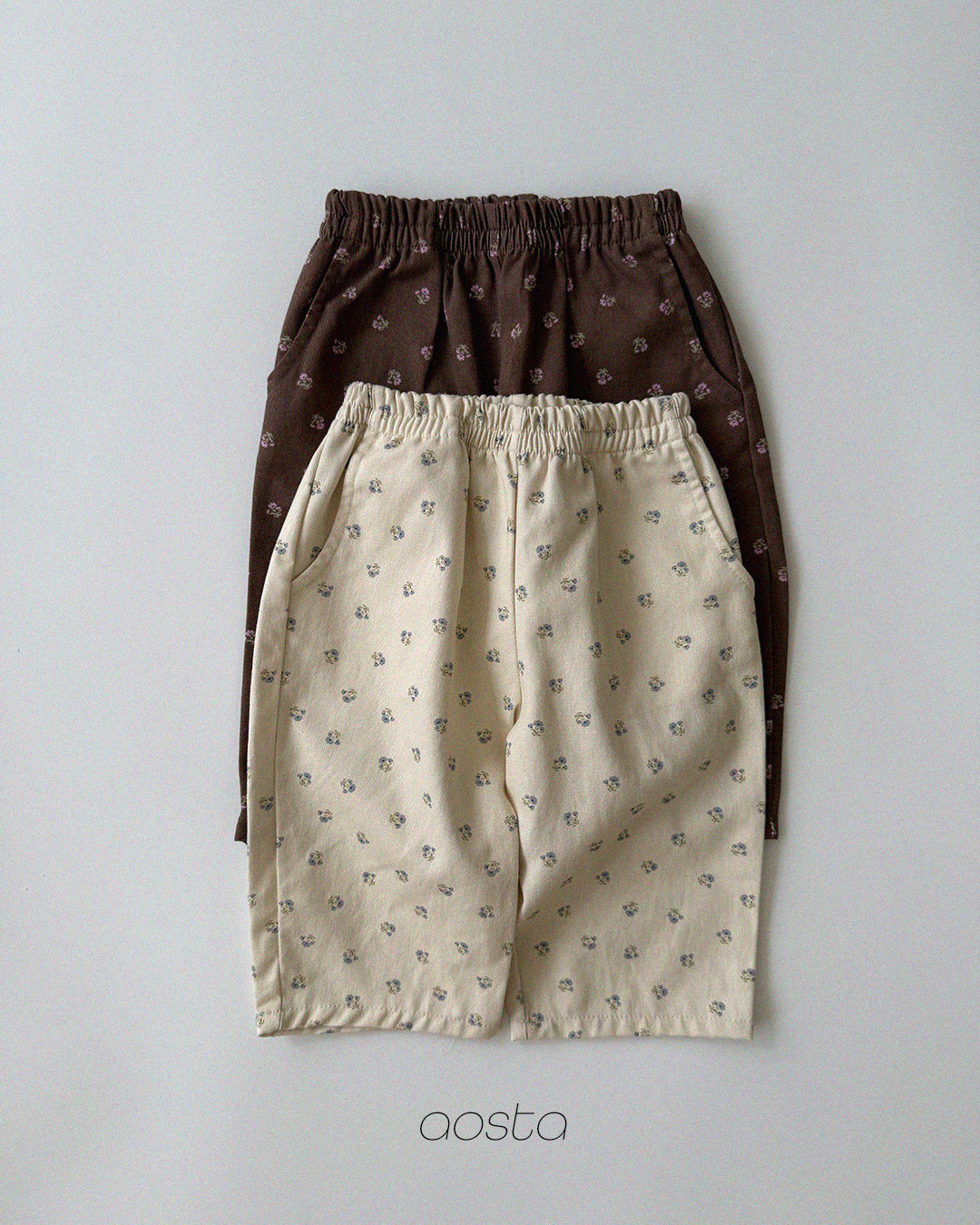 ［Aosta］Love Flower Pants