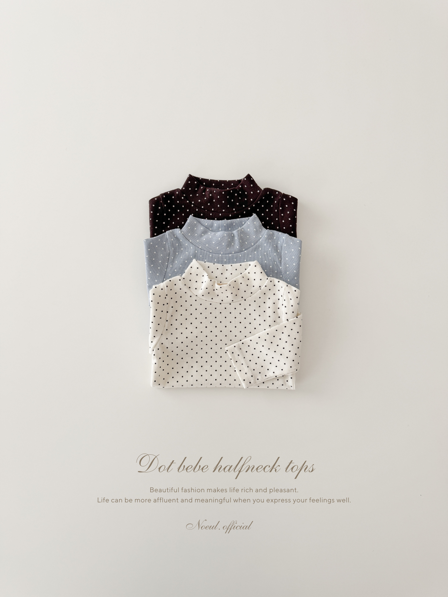 Dot bebe halfneck tops