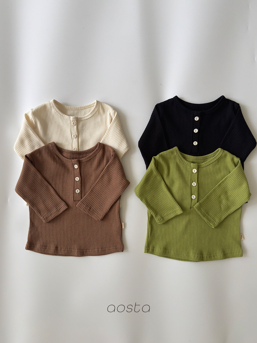 ［Aosta］Butter Button Tee