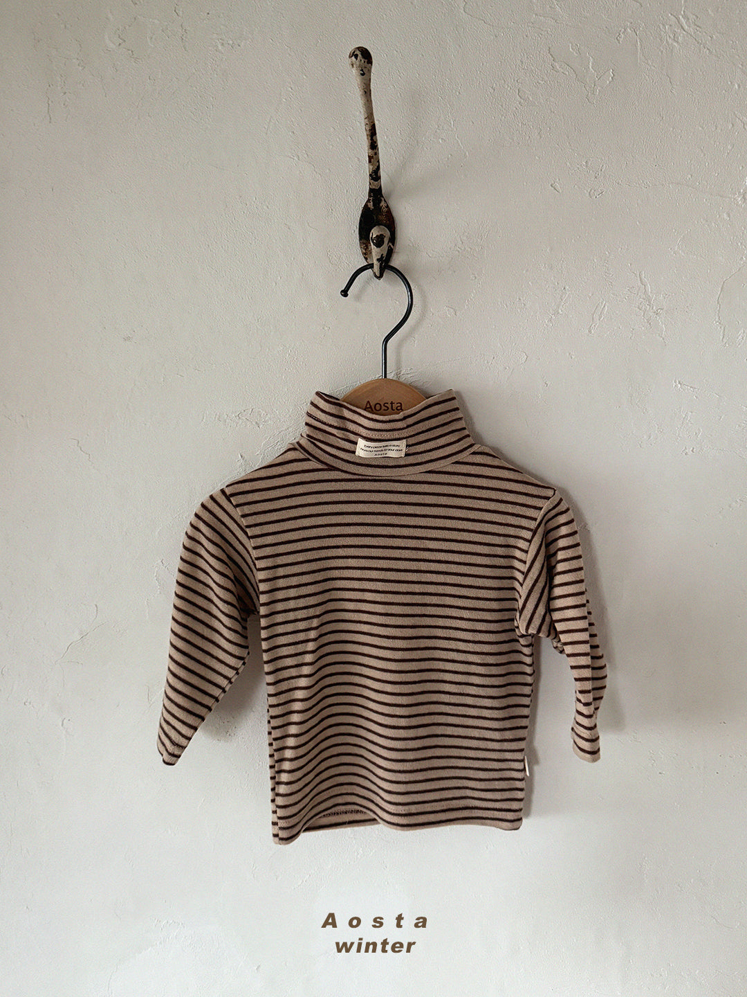 ［Aosta］Wool turtleneck tee