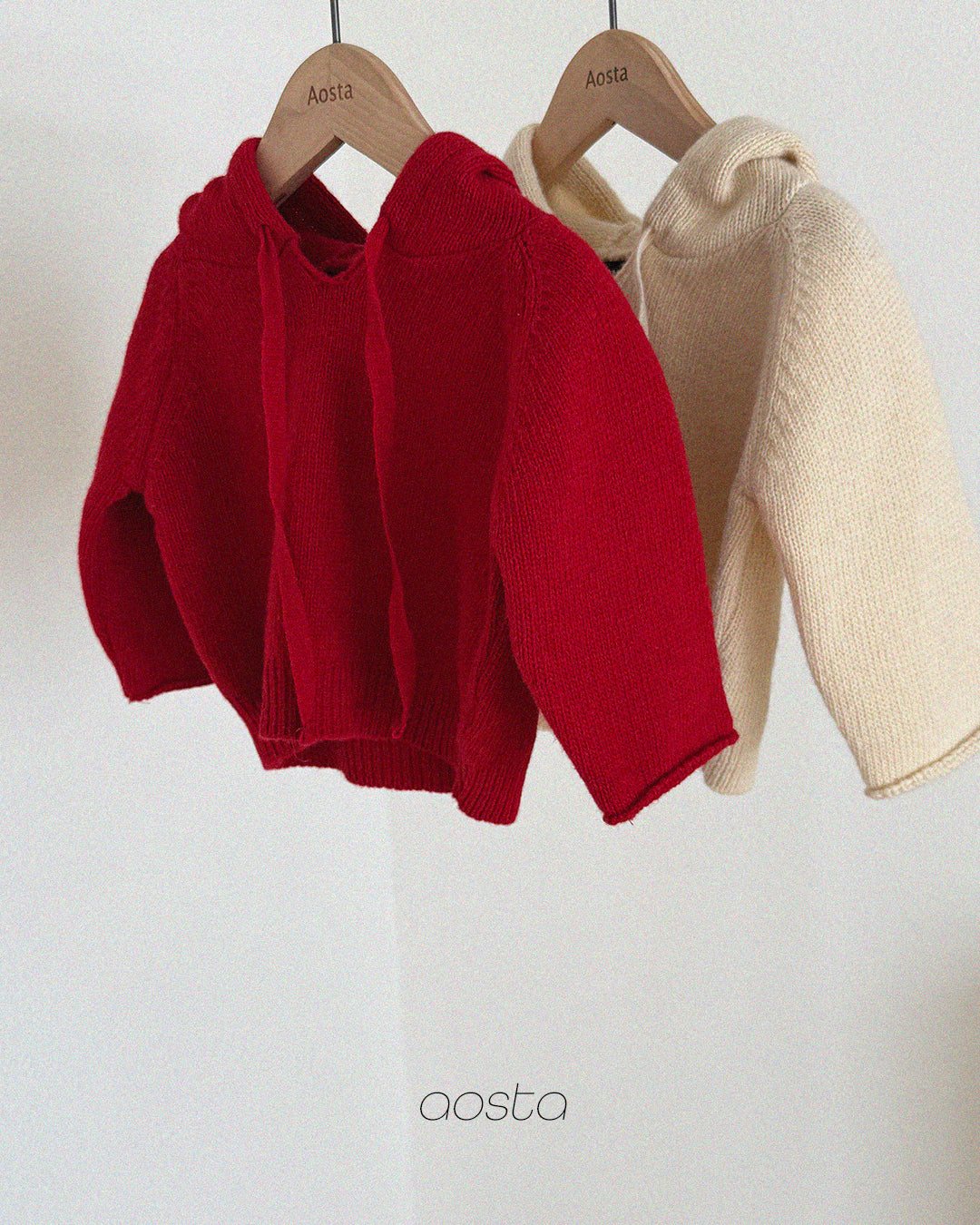 ［Aosta］Knit Cookie Hoodie