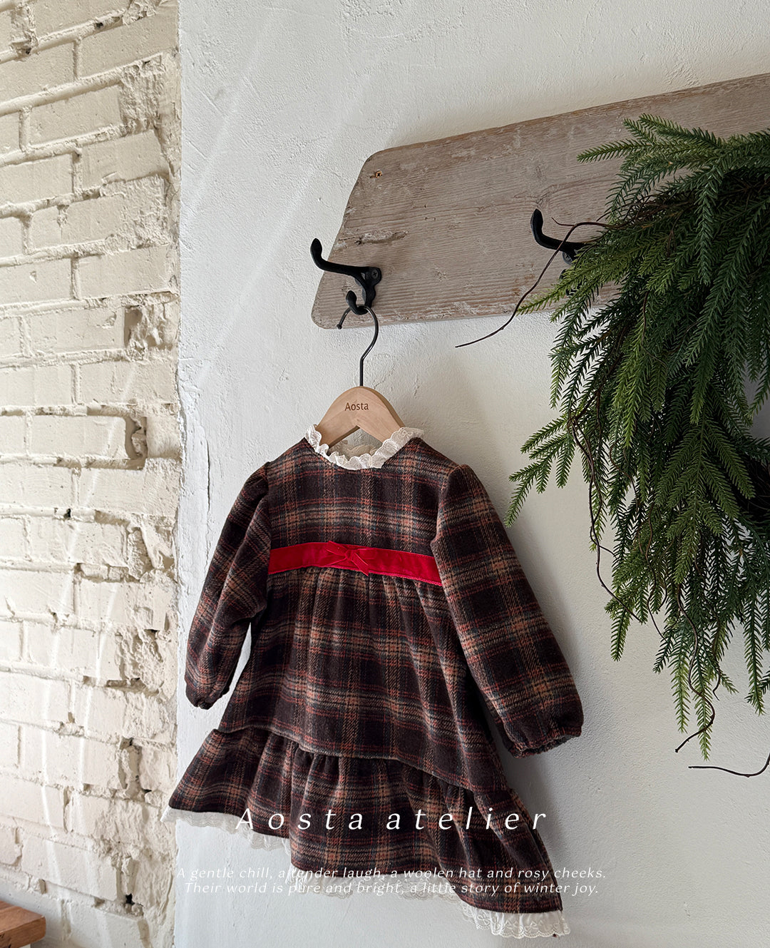 ［Aosta］Check one-piece