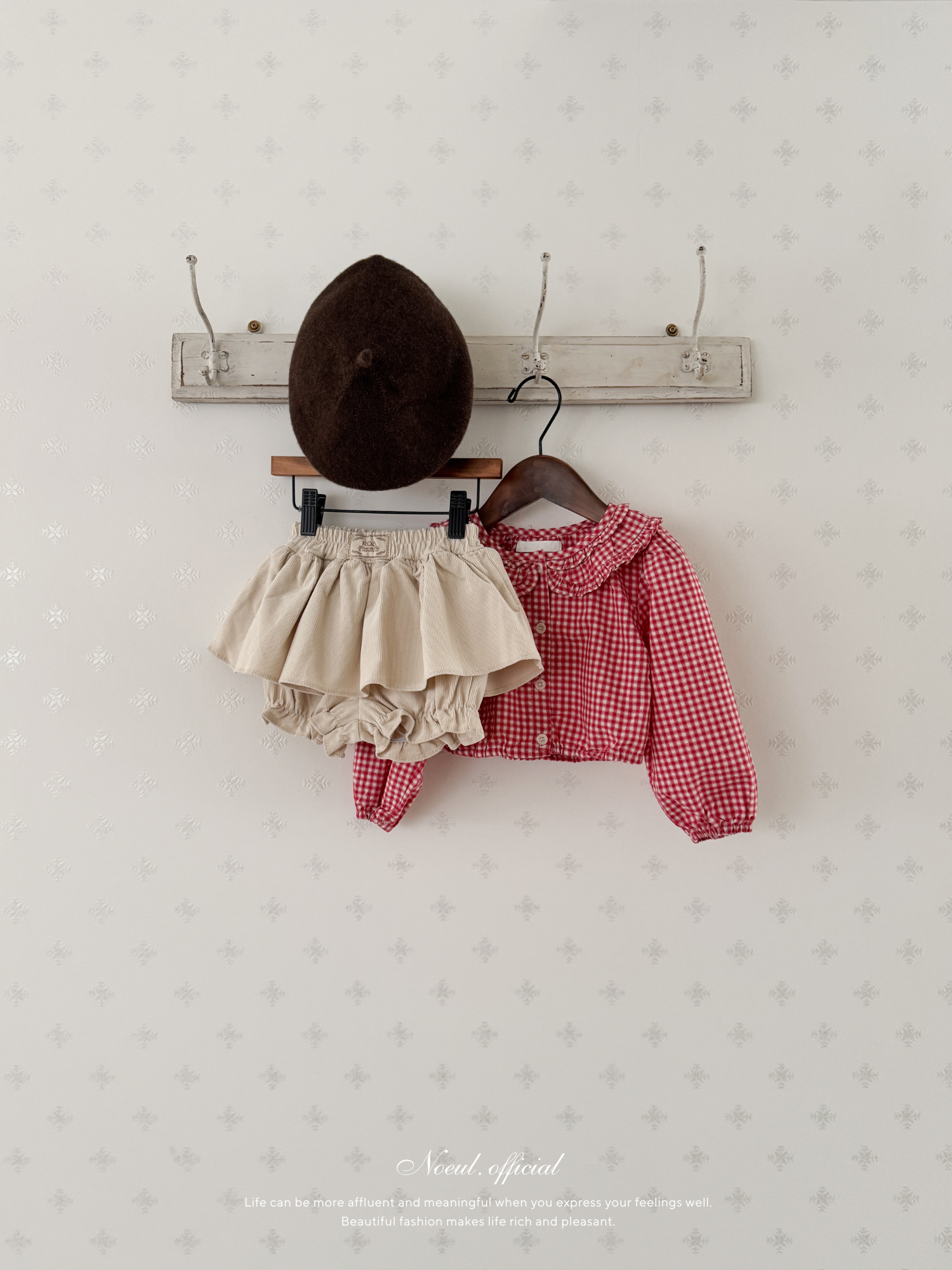 Bell check blouse